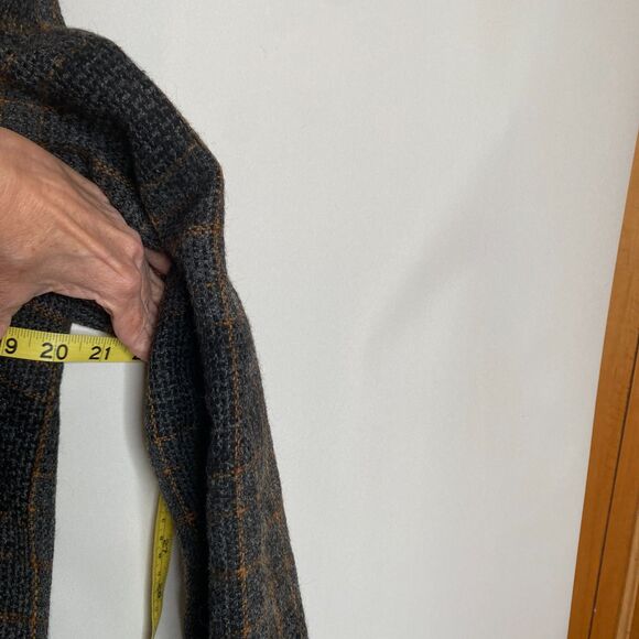 VTG Urban Suburban by Moordale Tweed Coat Gold Satin Lined High Split Side Large - Picture 13 of 14